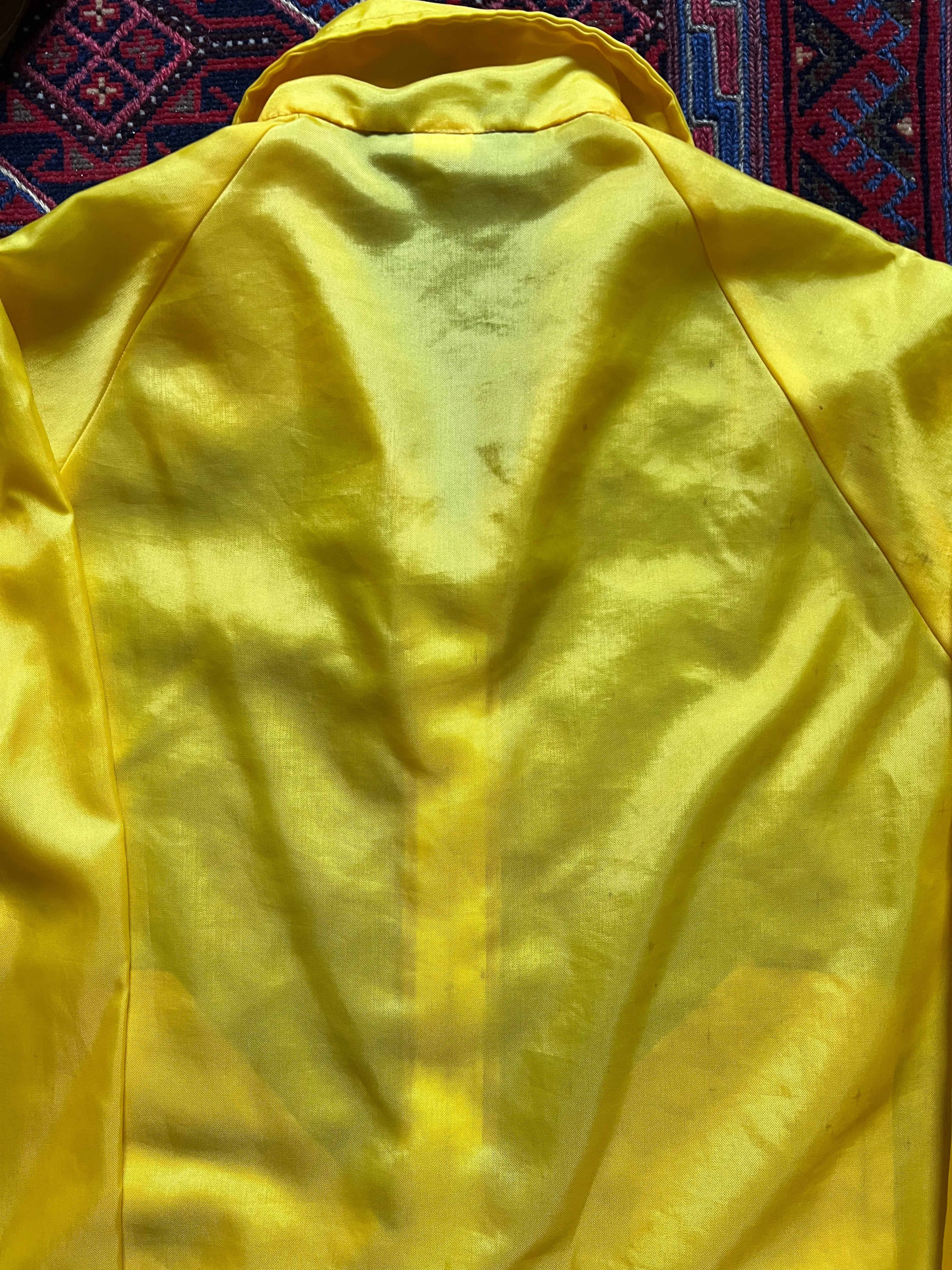 1970s Swingster Race Stripe Windbreaker Jacket Yellow