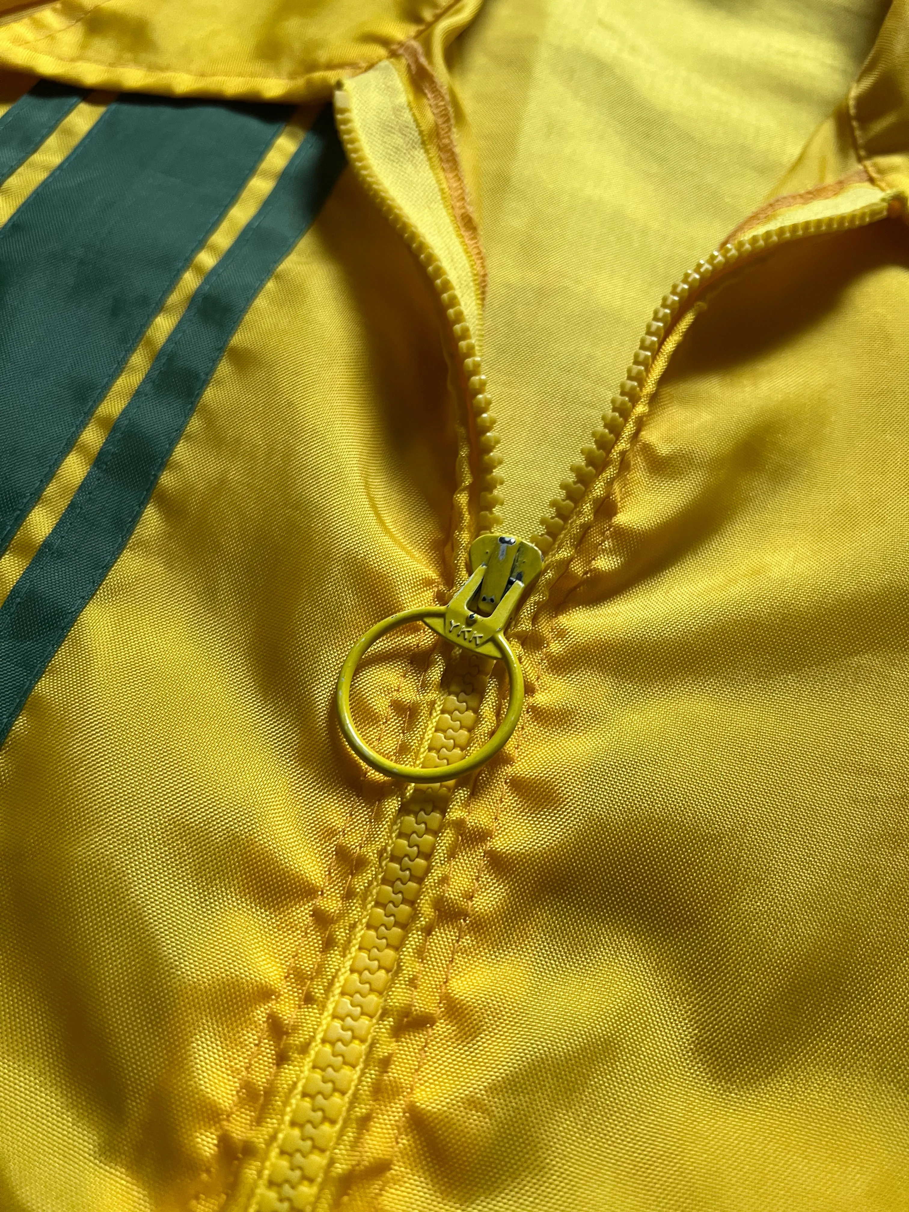 1970s Swingster Race Stripe Windbreaker Jacket Yellow