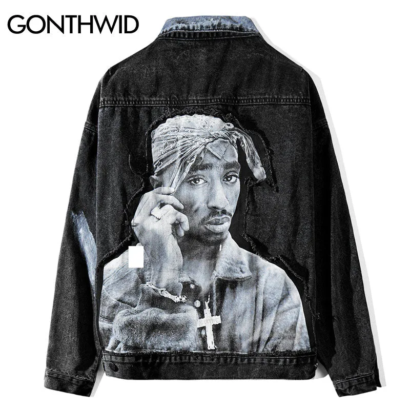 2PAC Tupac Shakur Denim Jacket