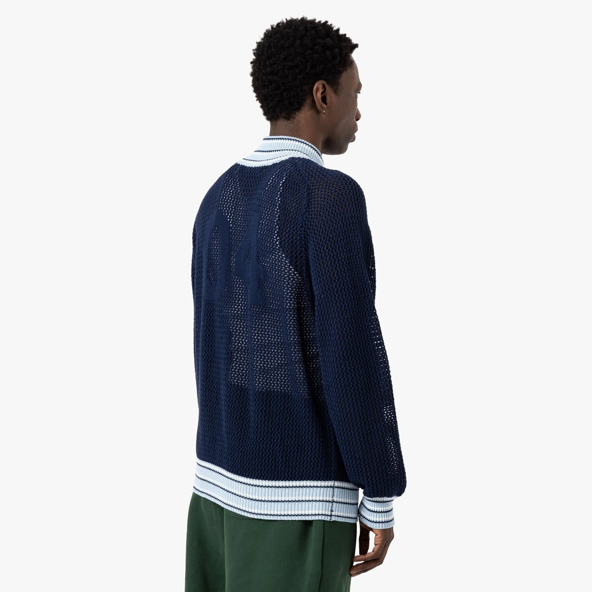 4YE Knit Track Jacket / Navy / White