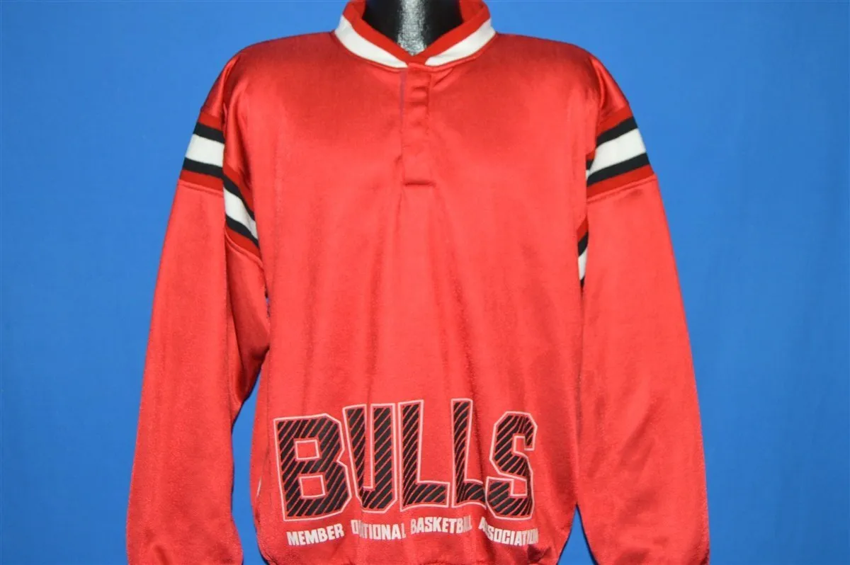 90s Chicago Bulls Pullover Track Jacket Large