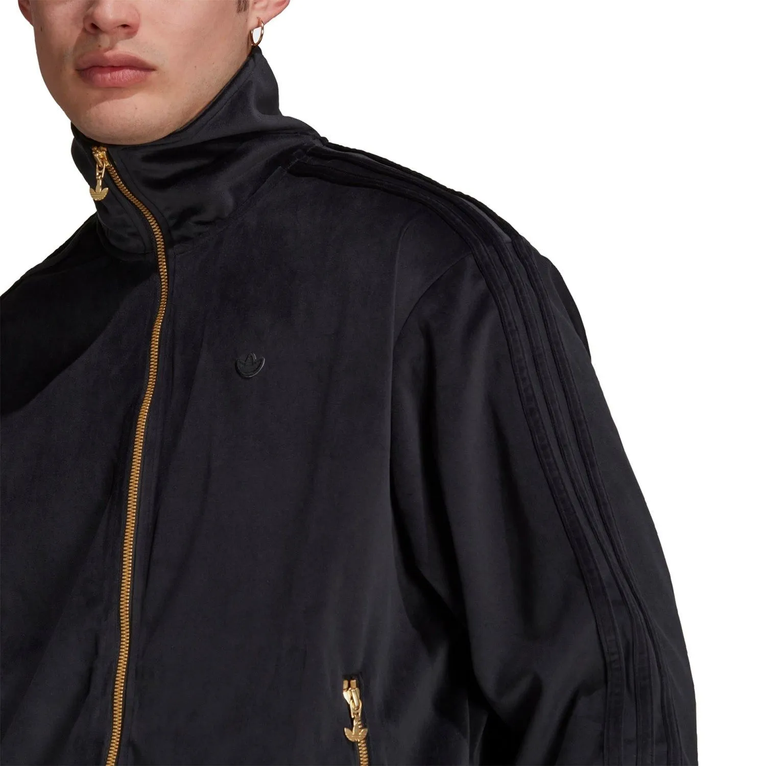 adidas Originals Adicolor Velour Firebird Track Jacket - Black