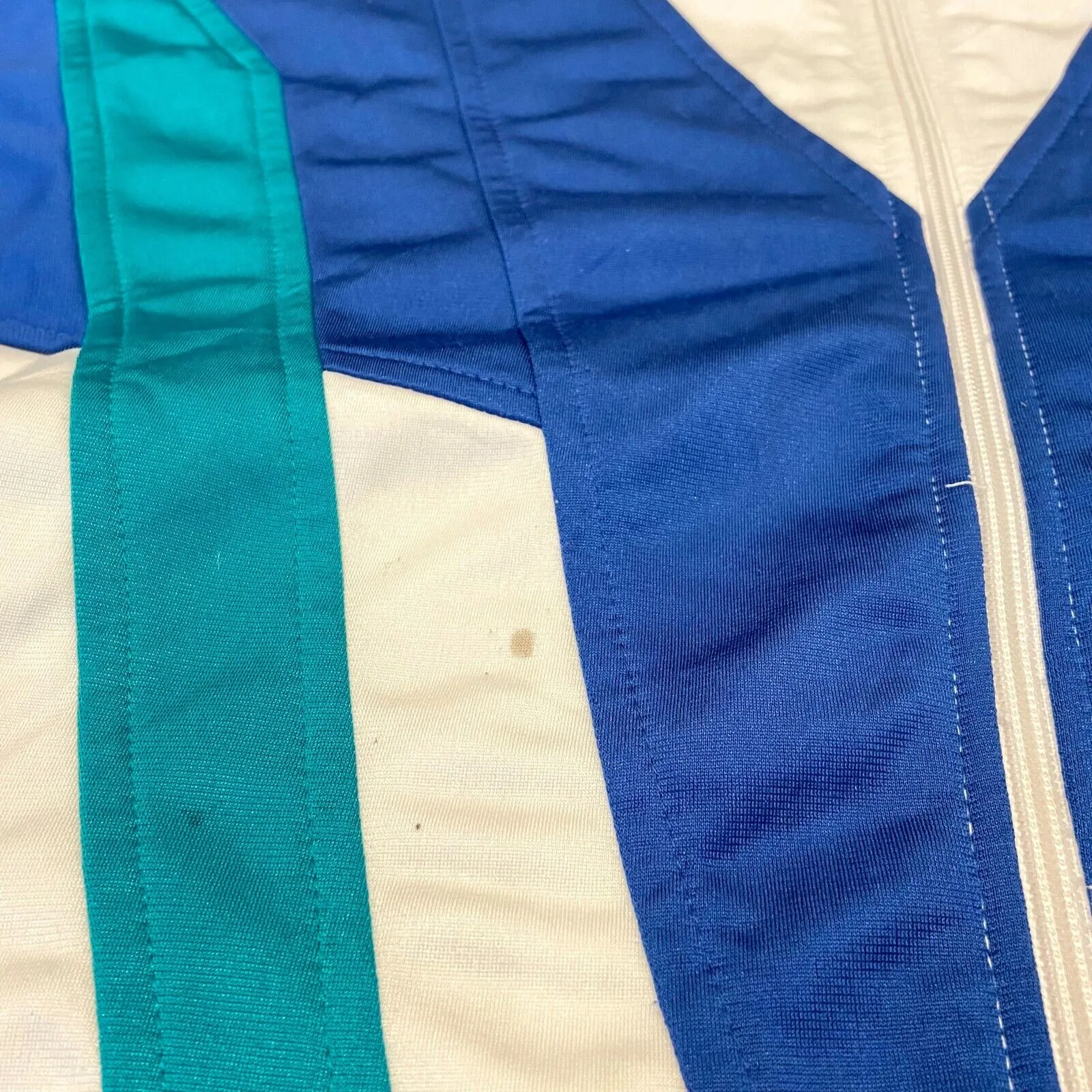 Adidas Originals Soft Shell Track Jacket | Vintage 90s Sportswear White Blue VTG