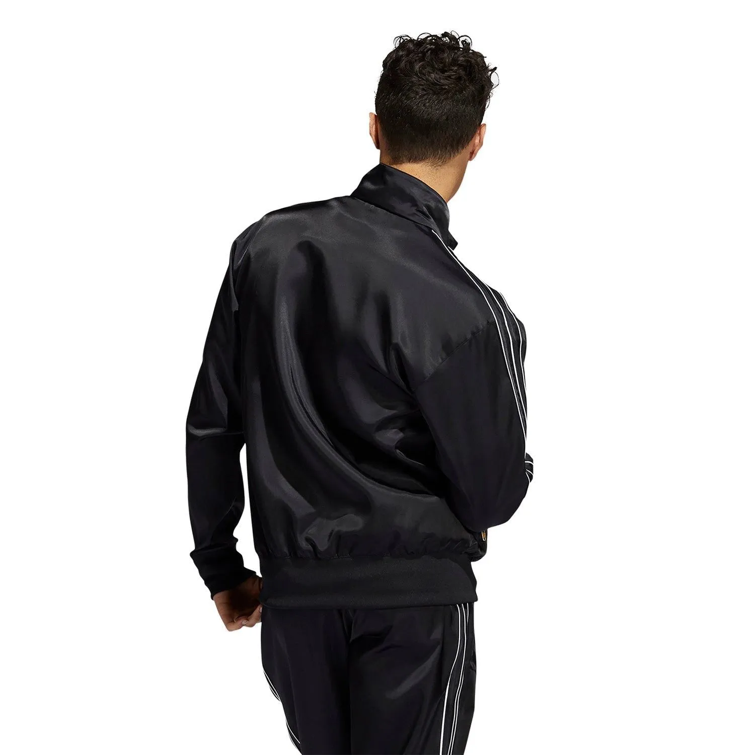 adidas Originals SPRT Firebird Satin Track Top - Black