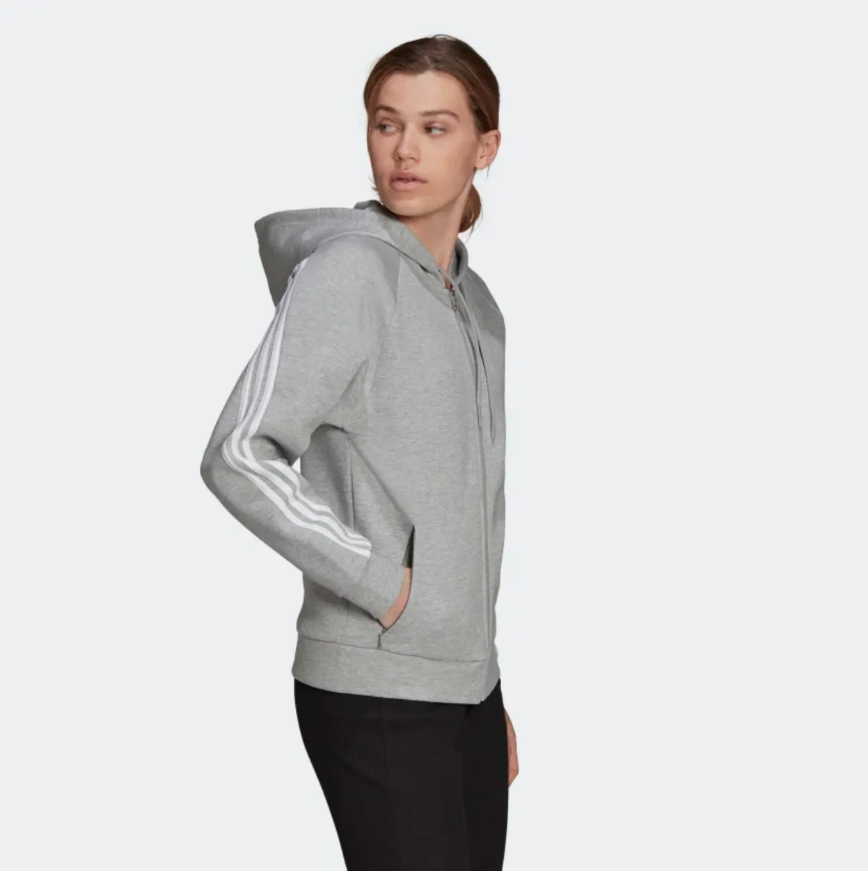 Adidas Sportswear Future Icons 3-Stripe Hooded Track Top Grey H51144