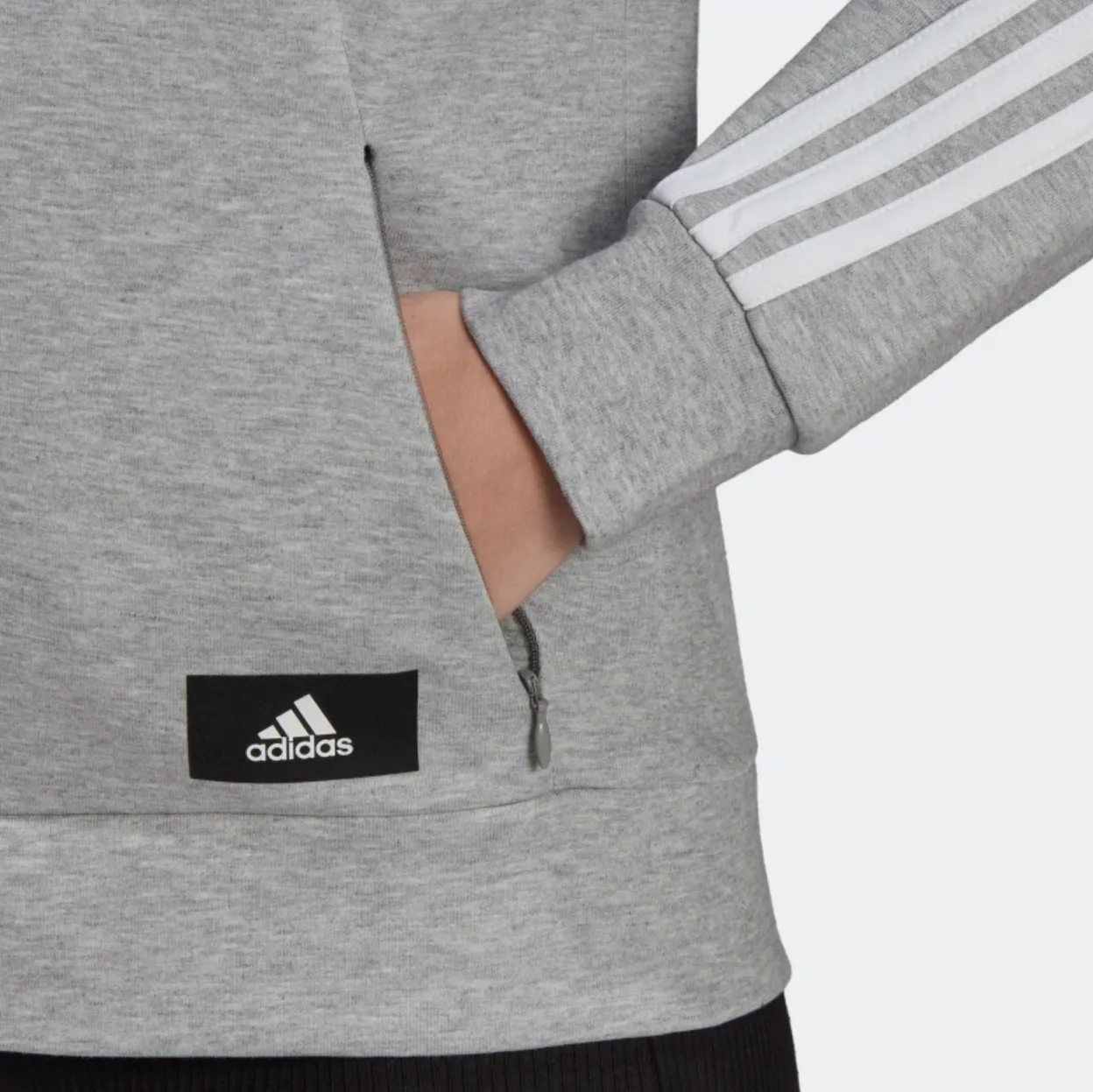 Adidas Sportswear Future Icons 3-Stripe Hooded Track Top Grey H51144