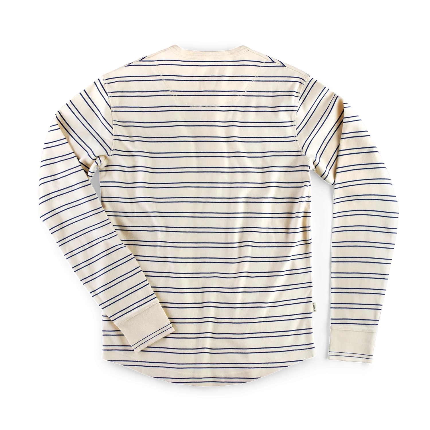 &SONS Clipper Striped Henley Shirt Raw/Navy