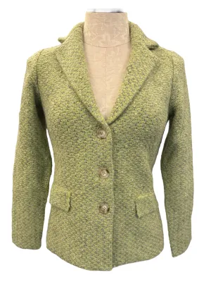 Anne Claire Nubby Knit Jacket Celery Green