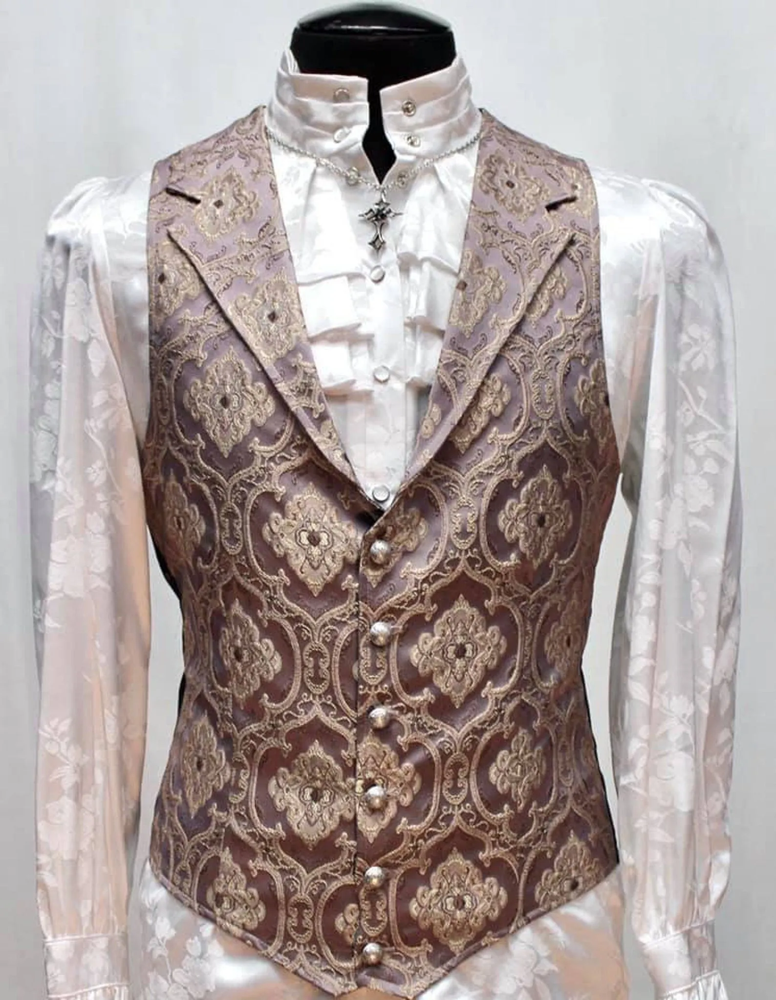 ARISTOCRAT VEST - EDWARDIAN BROCADE - Lavender