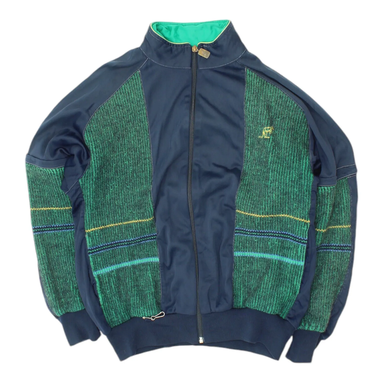 Australian L'Alpina Mens Navy Green Track Jacket | Vintage 90s Sports Designer