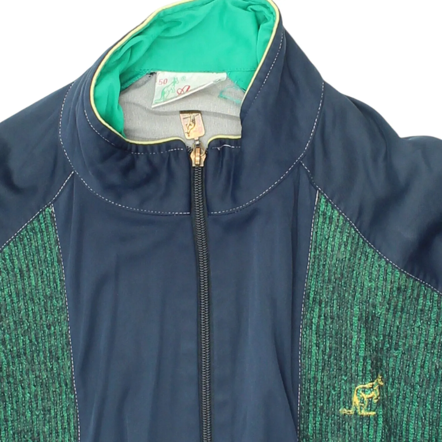 Australian L'Alpina Mens Navy Green Track Jacket | Vintage 90s Sports Designer