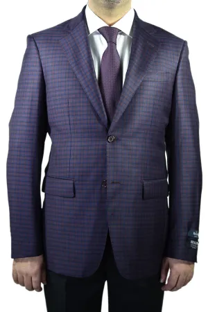 Berragamo Burgundy Grid Blazer