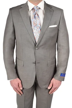 Berragamo "Napoli" Tan 2-Button Notch Sharkskin Suit