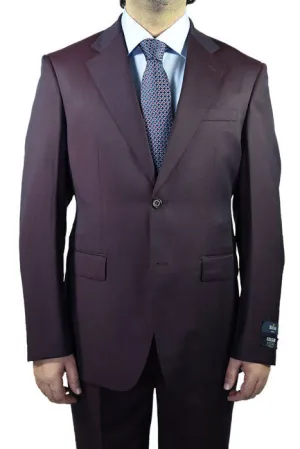 Berragamo Solid Plum 2-Button Notch Suit