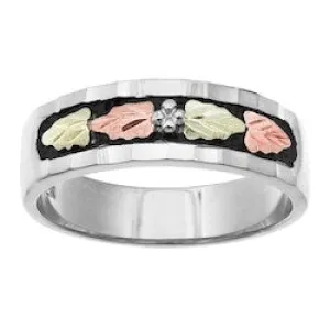 Black Hills Gold Ladies Silver Wedding Band