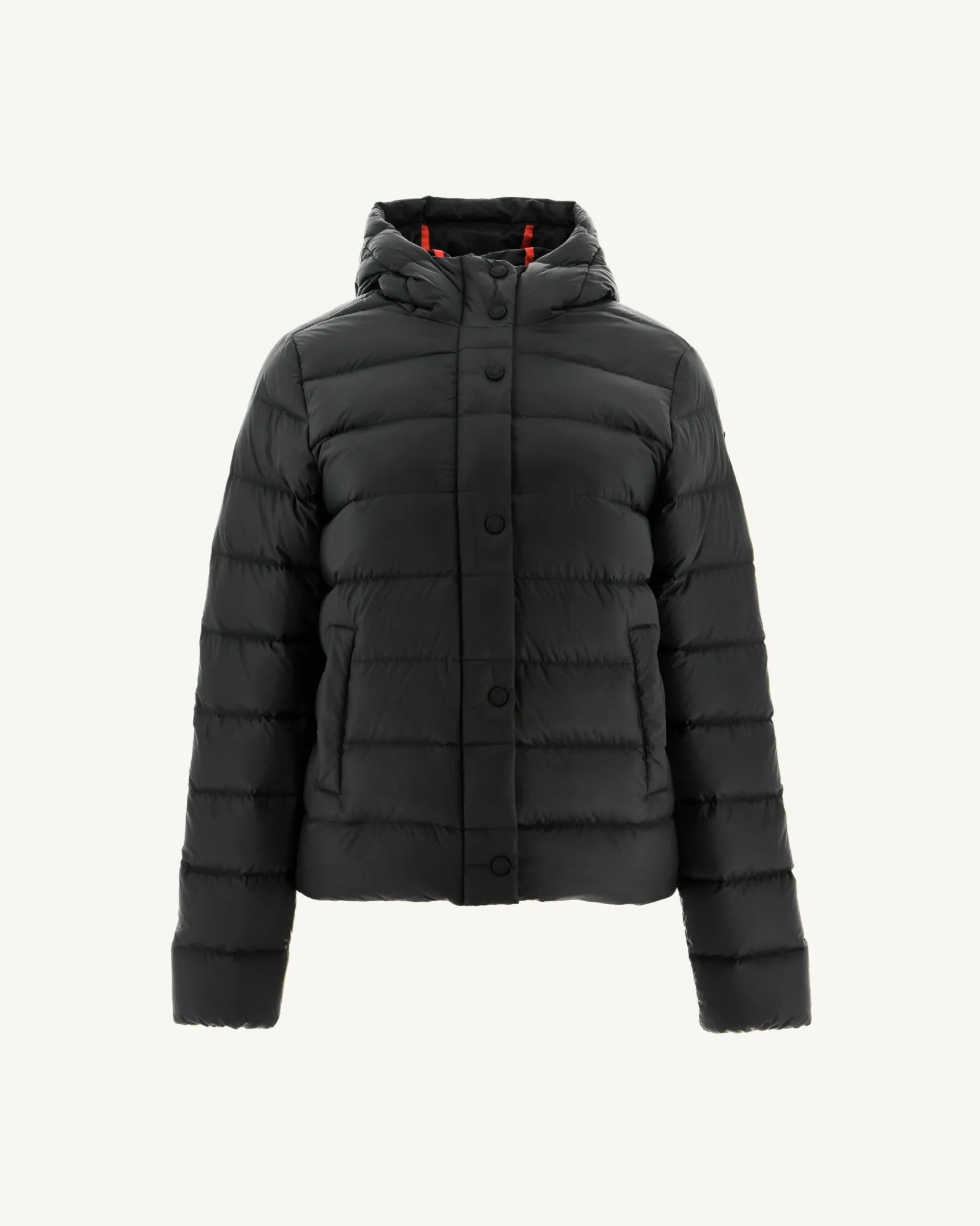 Black Jane straight hooded puffer jacket