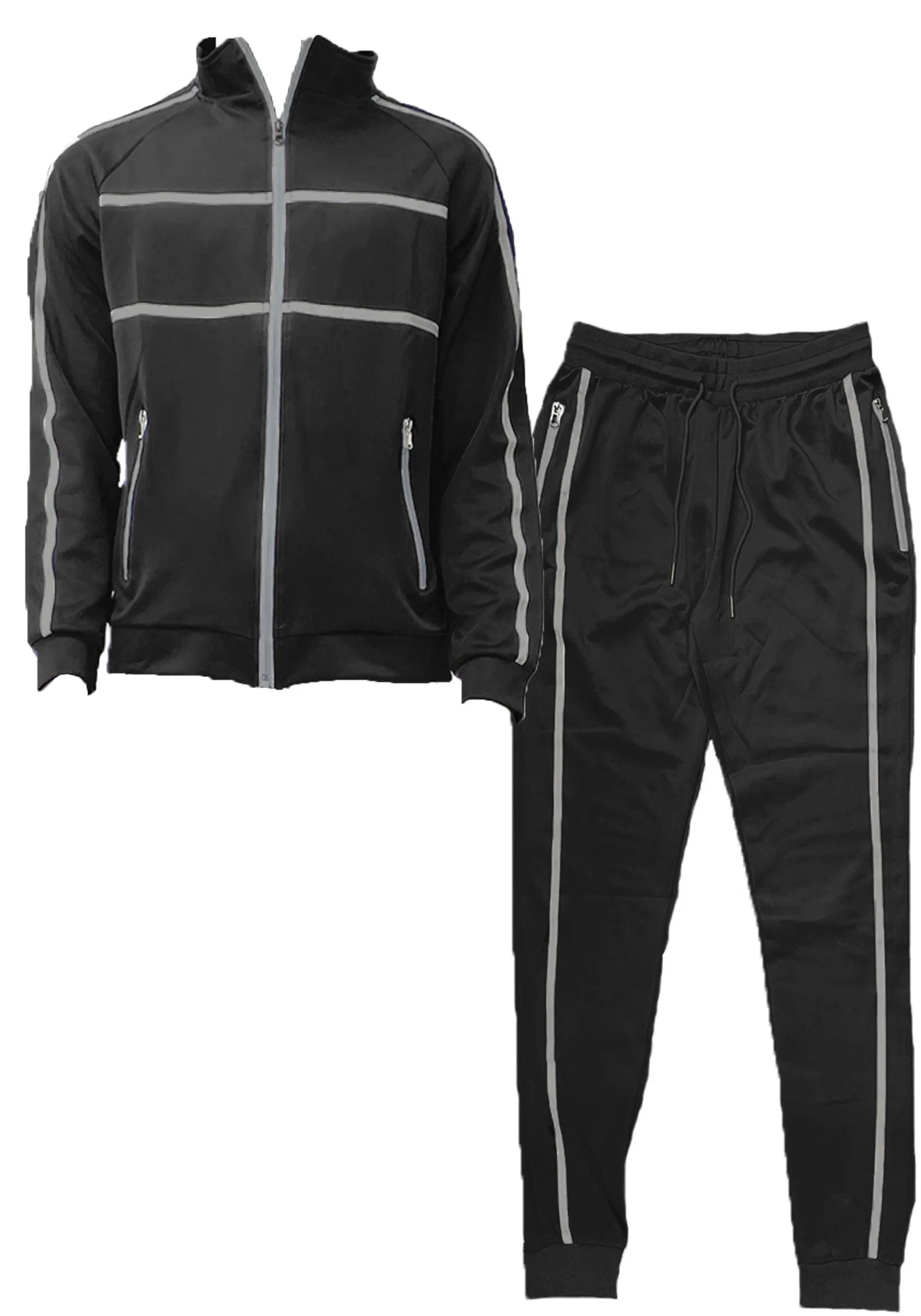 Black Jordan Tape Track Jacket Jogger Set