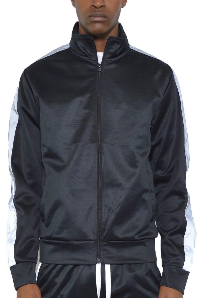 Black Single Stripe Track Jacket