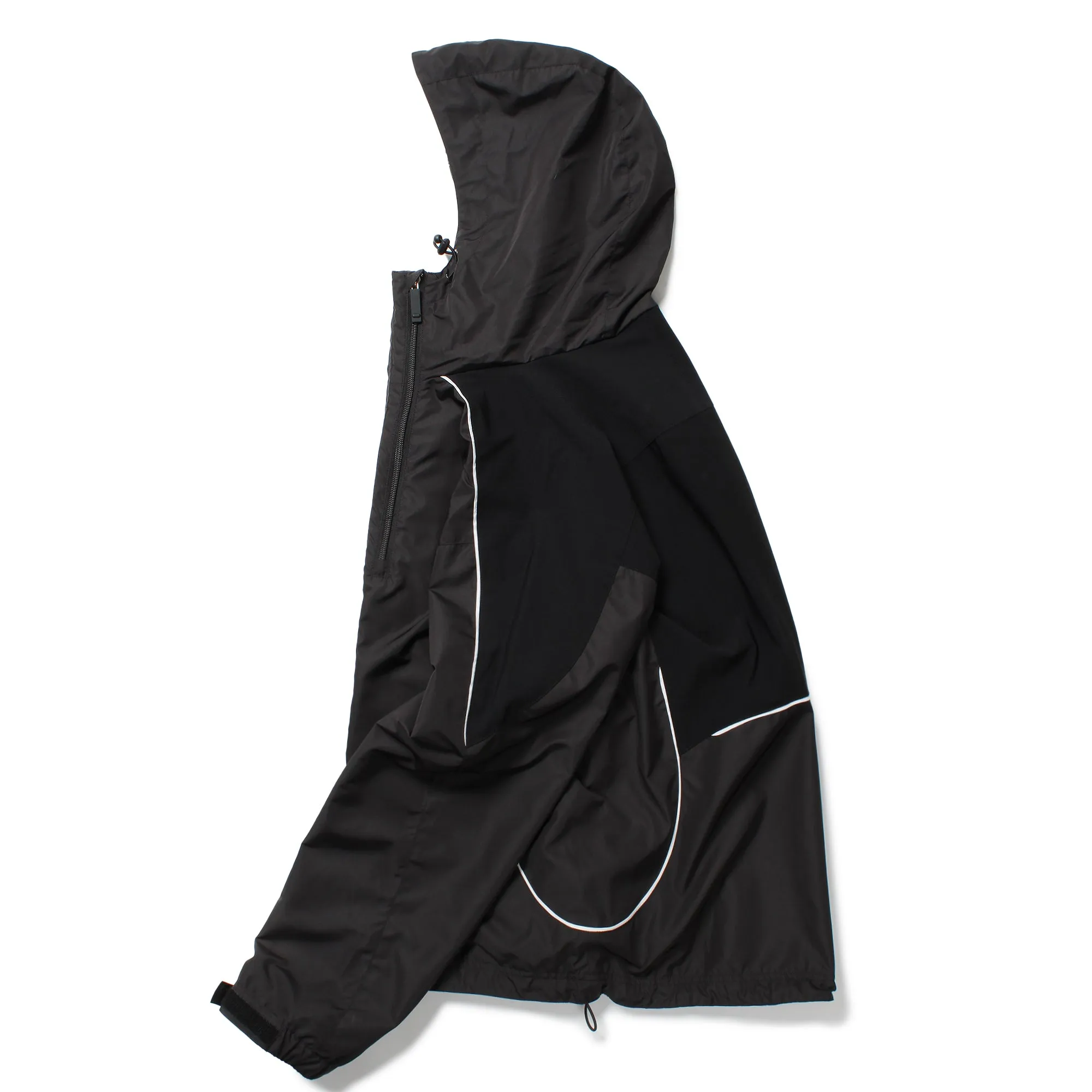 Breathable Hooded Track Jacket (Black)