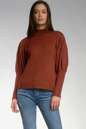 Burnt Orange Puff Slv Kira Sweater