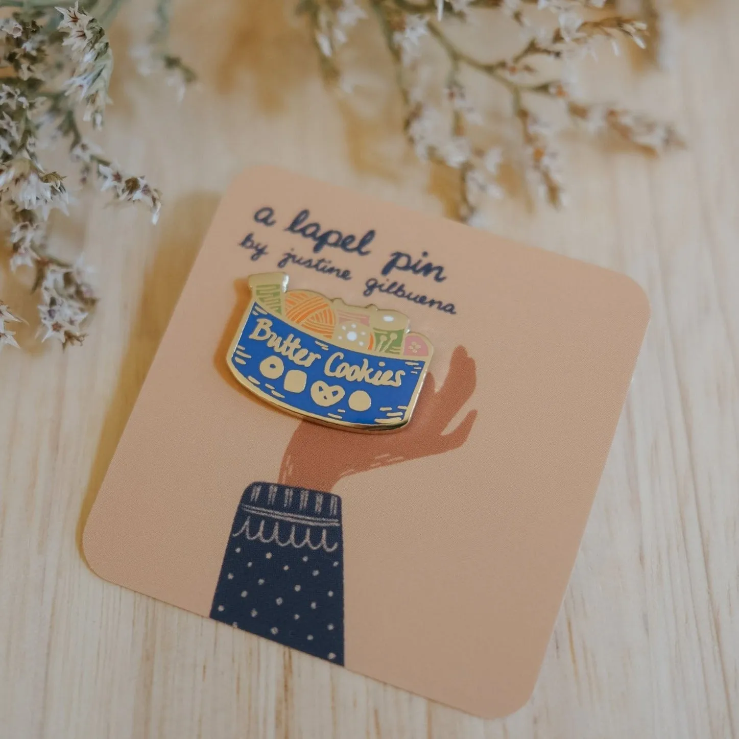 Butter Cookie Sewing Kit Enamel Pin - Justine Gilbuena