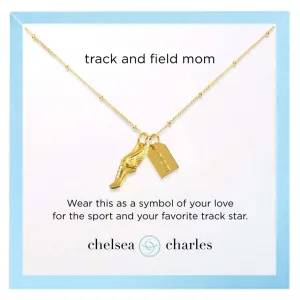 CC Sport Track and Field Mom Double Charm Necklace