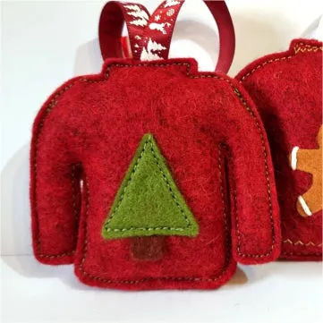 Christmas Jumper Hanging Decoration - by Lucy Jackson