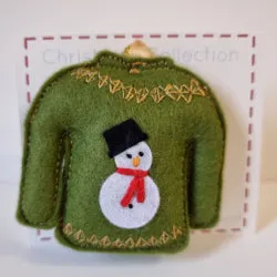 Christmas Jumper Hanging Decoration - by Lucy Jackson