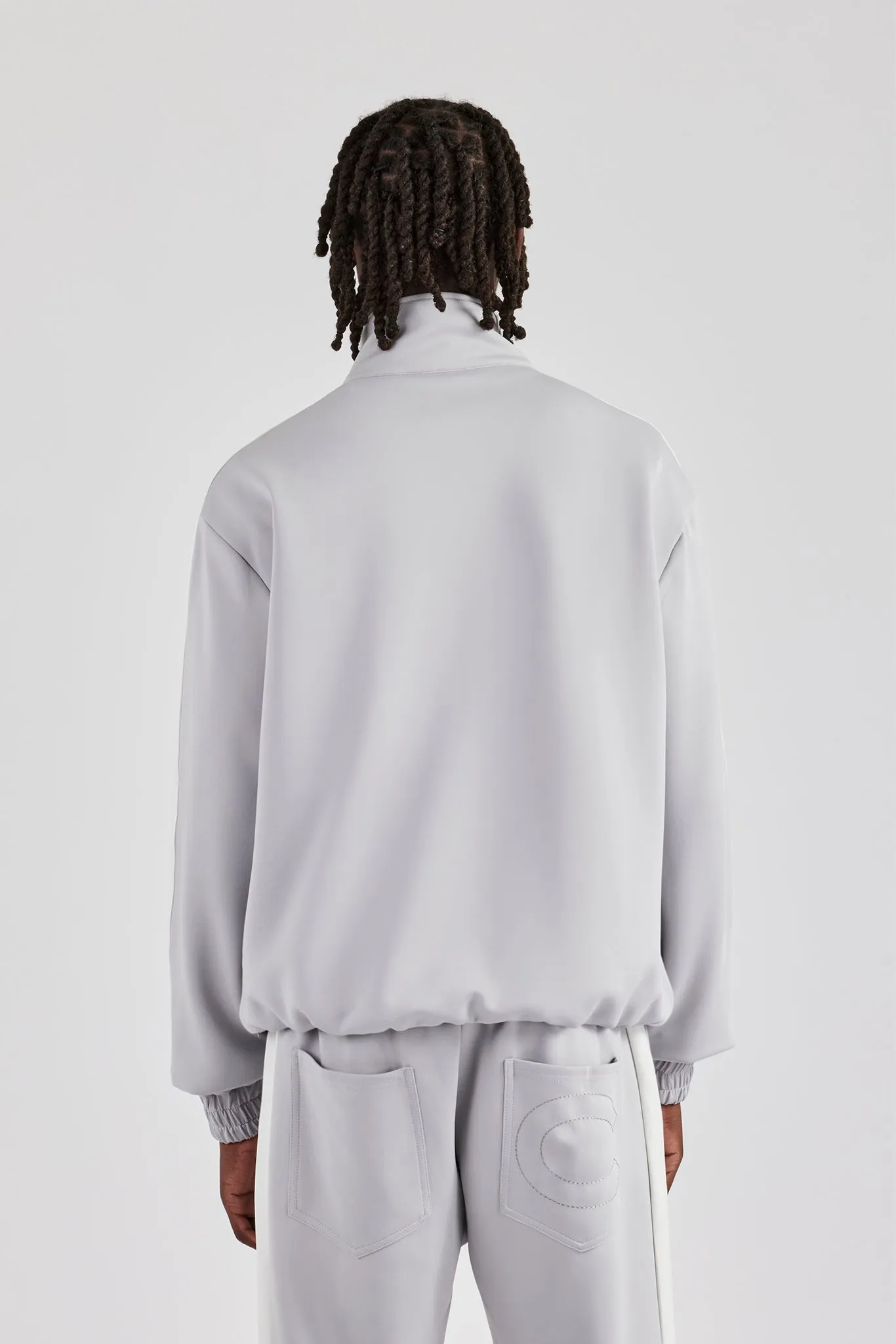 Contrast Panel Track Jacket - Grey