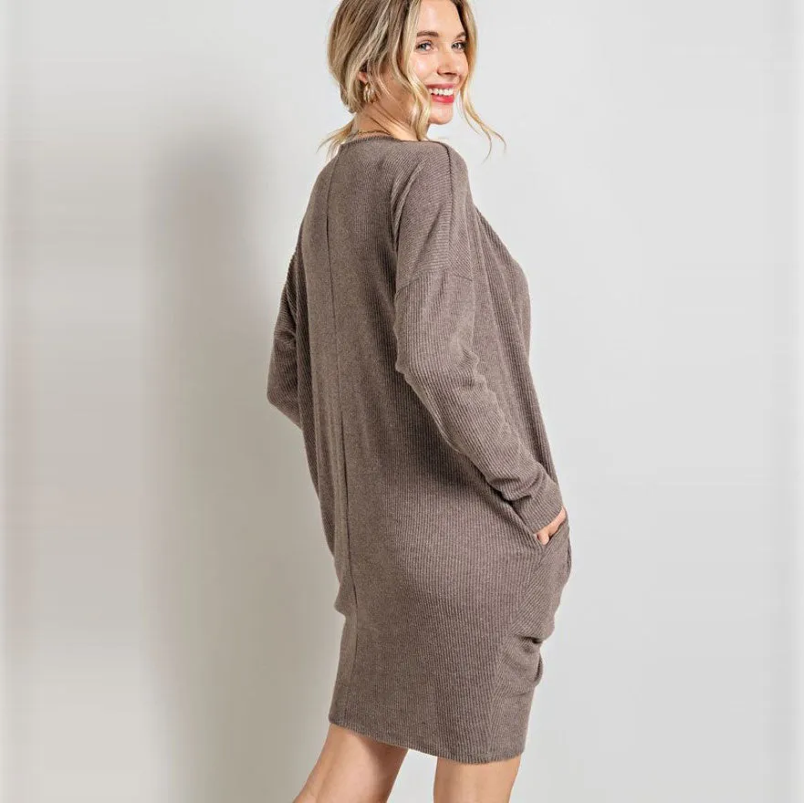 Cowl Neck Sweater Dress