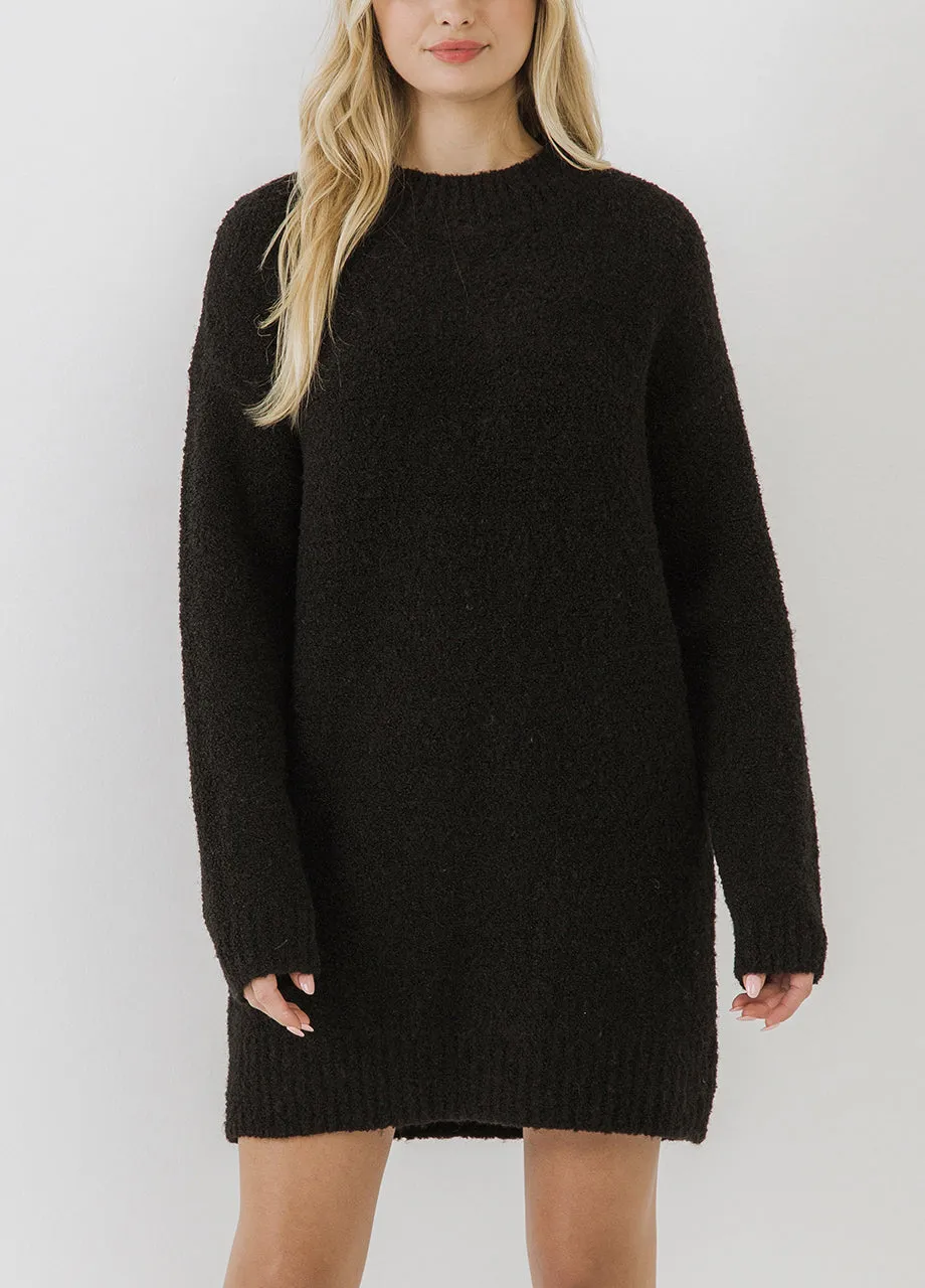 Cozy Crew Neck Sweater Dress