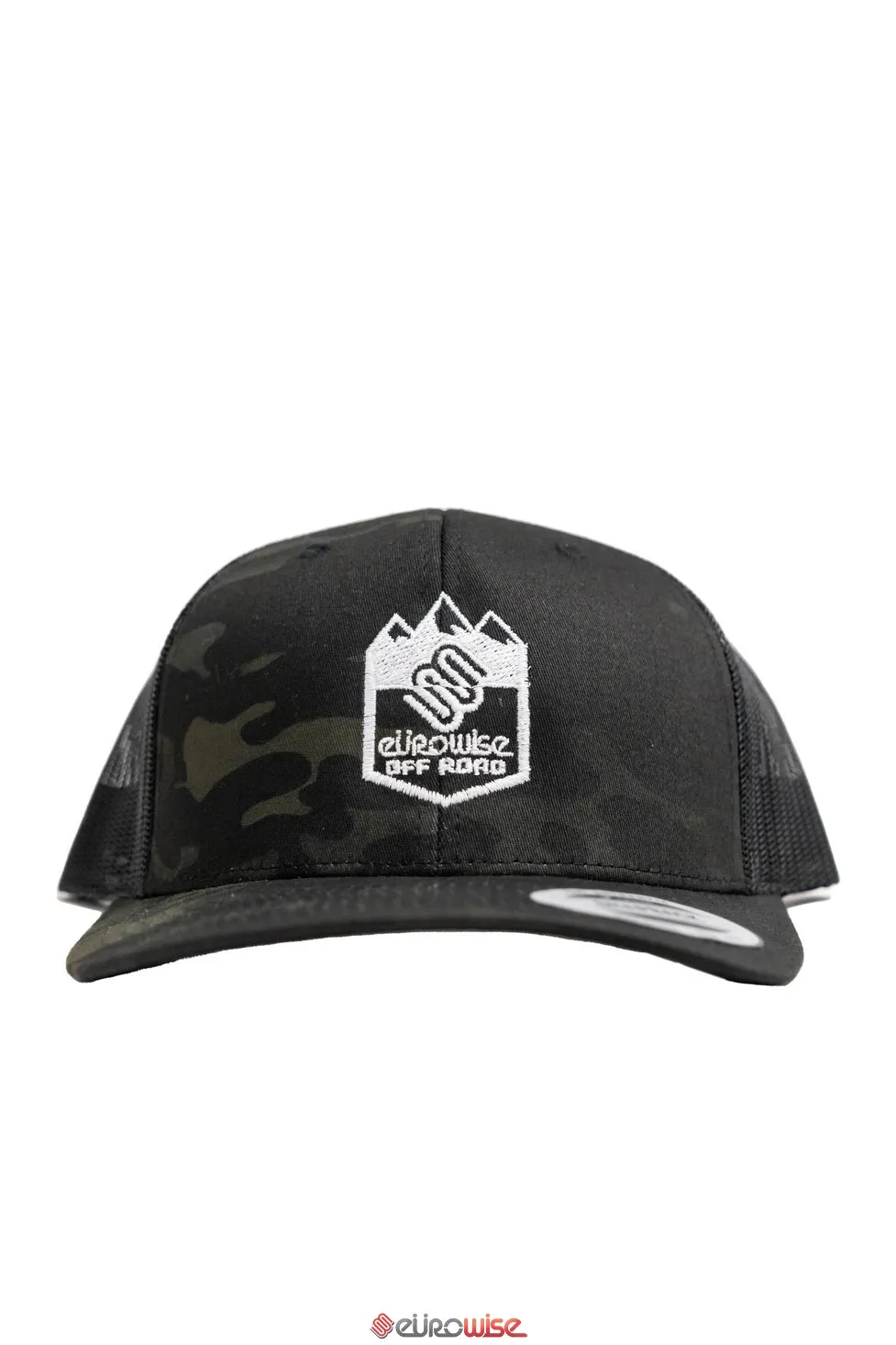 EUROWISE CAMO OFFROAD SNAP BACK HAT - WHITE STITCH