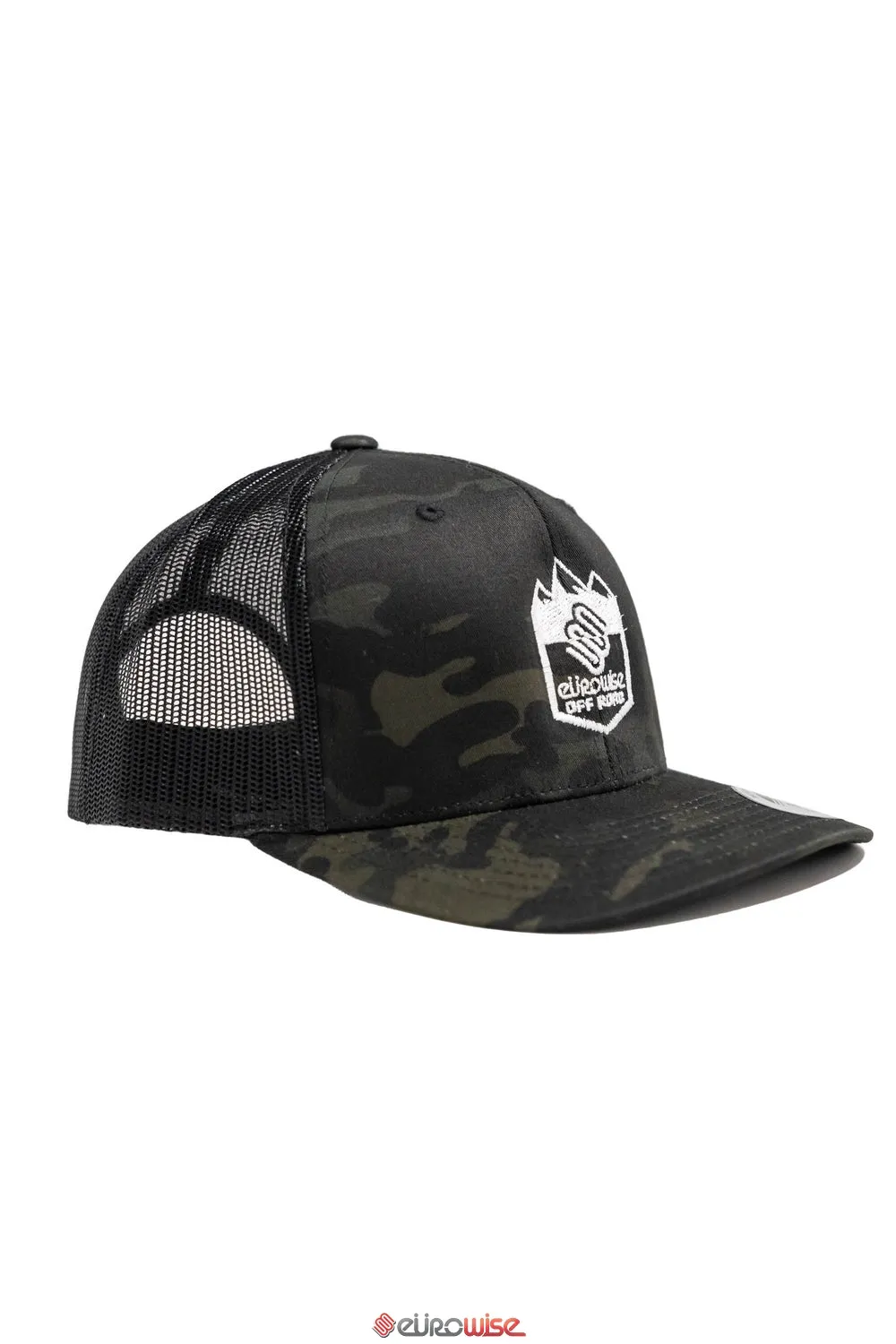 EUROWISE CAMO OFFROAD SNAP BACK HAT - WHITE STITCH