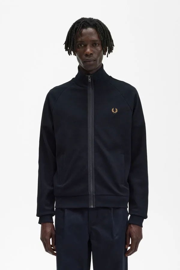 Fred Perry Knitted Tape Track Jacket - Black