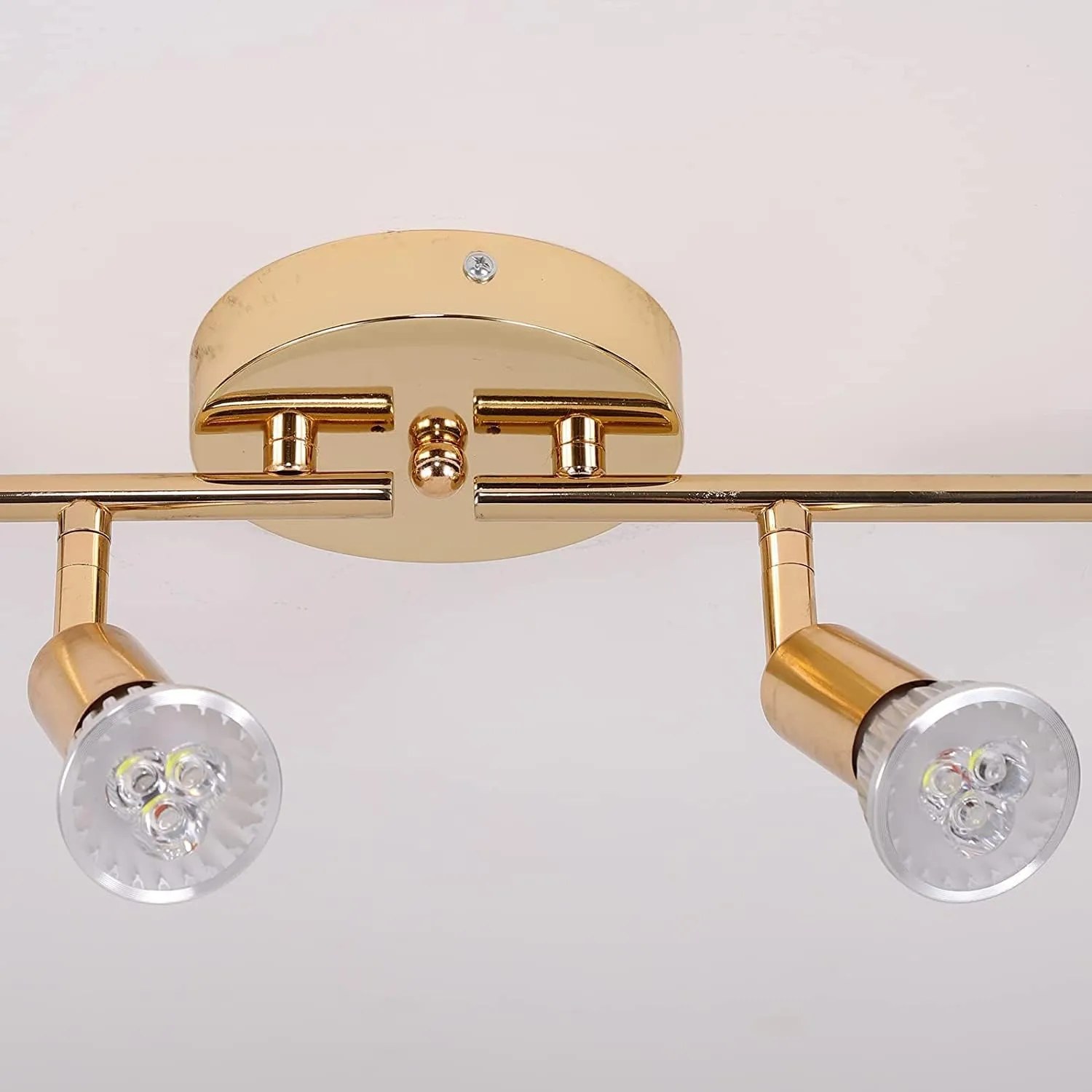 Gold LED 4-Light Track Lighting Kit, Rotatable Heads