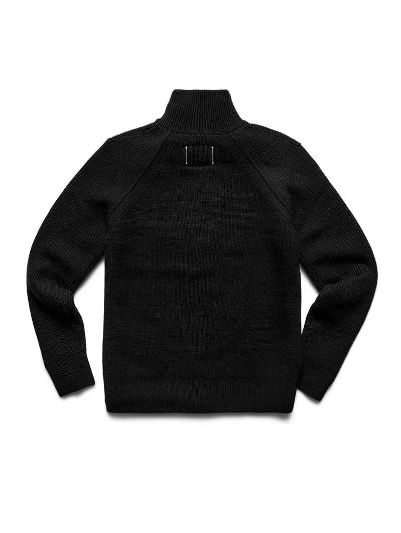 Heavyweight Merino Vinnie Track Jacket Black