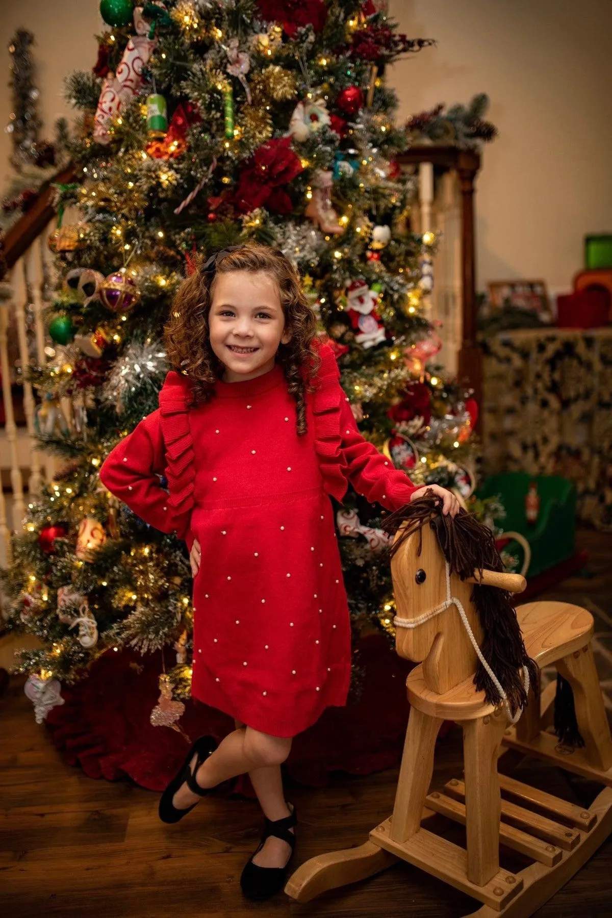 Holiday Pearl Sweater Dress