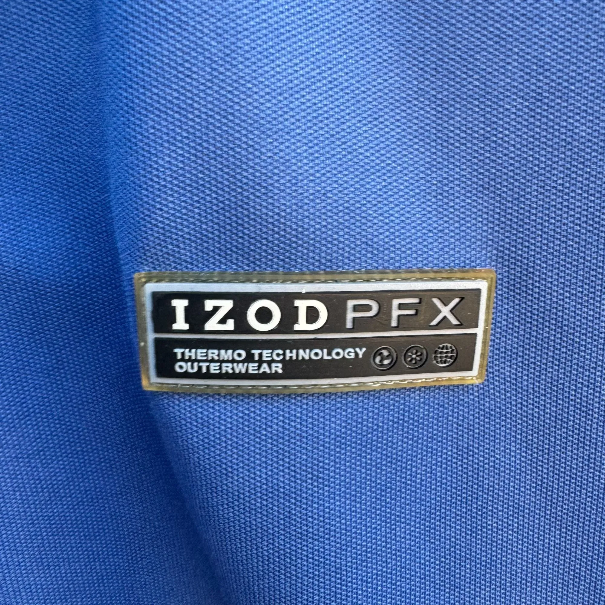 Izod PerformX Thermo Technology Mens Zip-Up Blue Gray Athletic Track Jacket XL