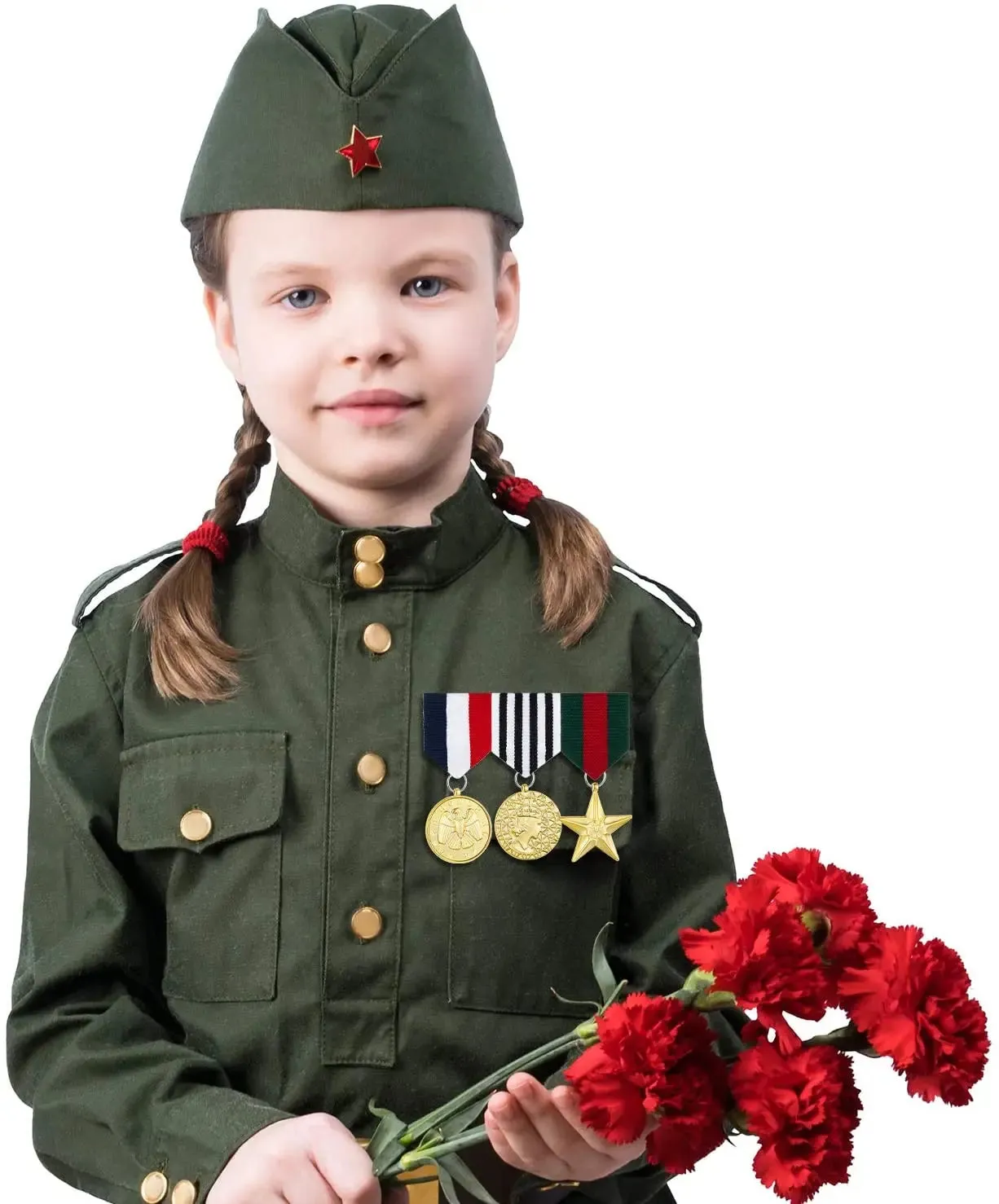 Kids 3 Sets Costume Military Badge Medal