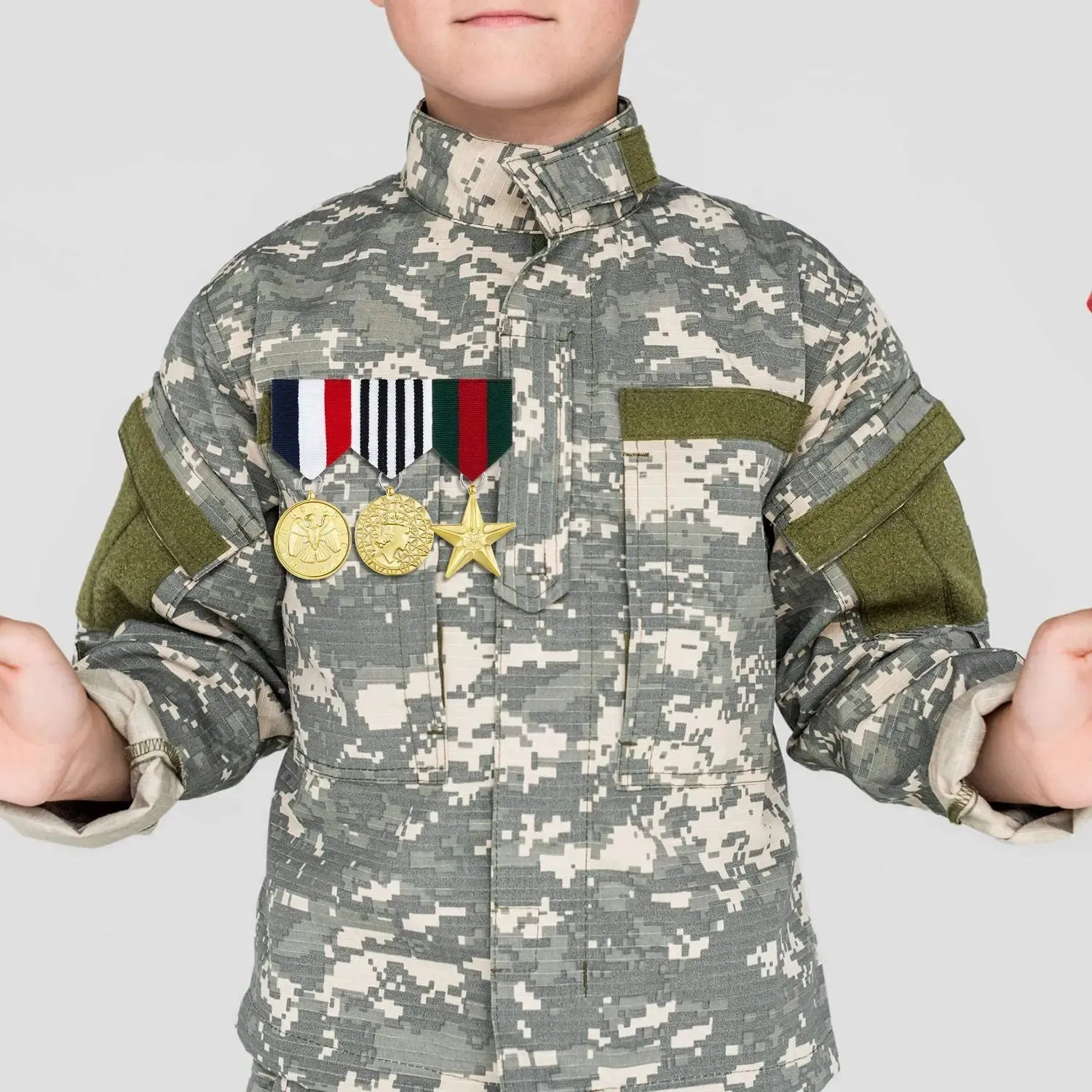 Kids 3 Sets Costume Military Badge Medal