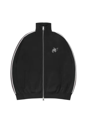 KNIT TRACK JACKET BLACK