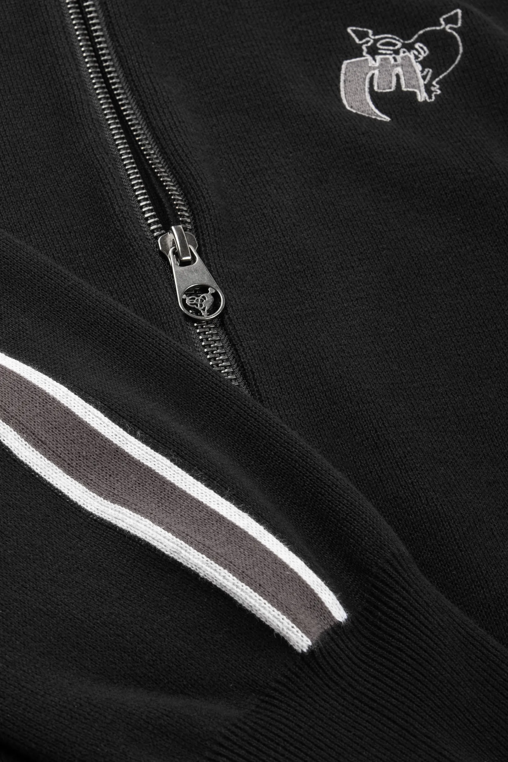 KNIT TRACK JACKET BLACK