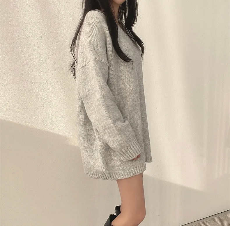 Korean Style Oversized V-Neck Sweater