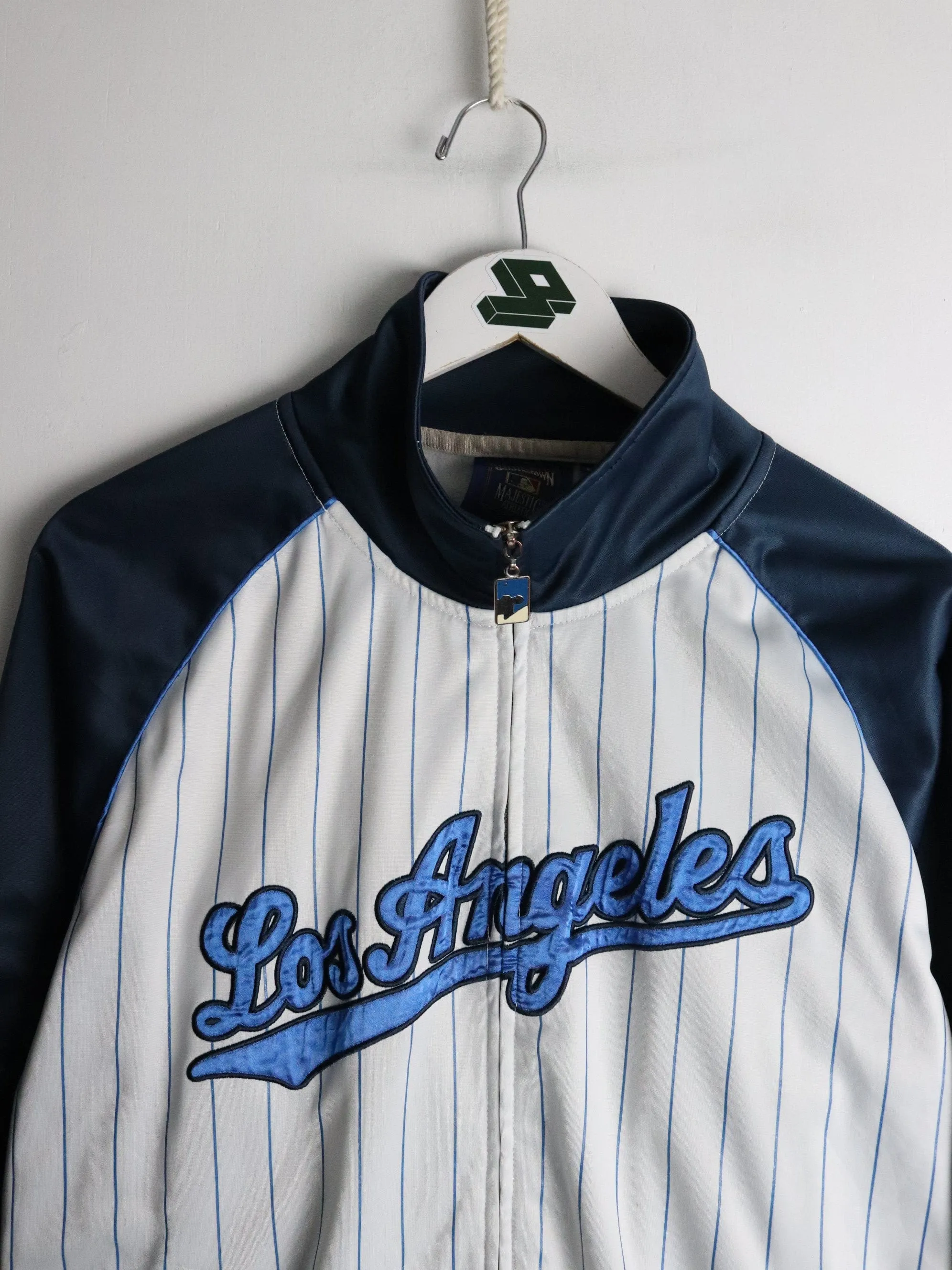 Los Angeles Dodgers Track Jacket Mens Medium White MLB