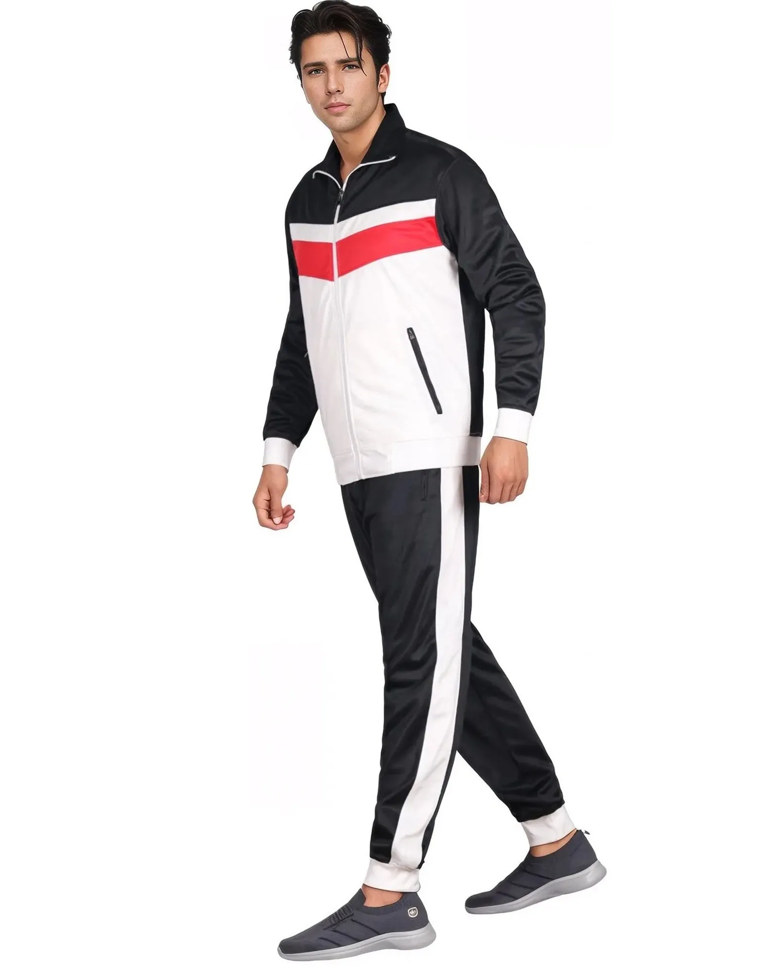 Men's Active Daily wear Tracksuit Jogger Track Jacket & Track Pants Jogging Suit