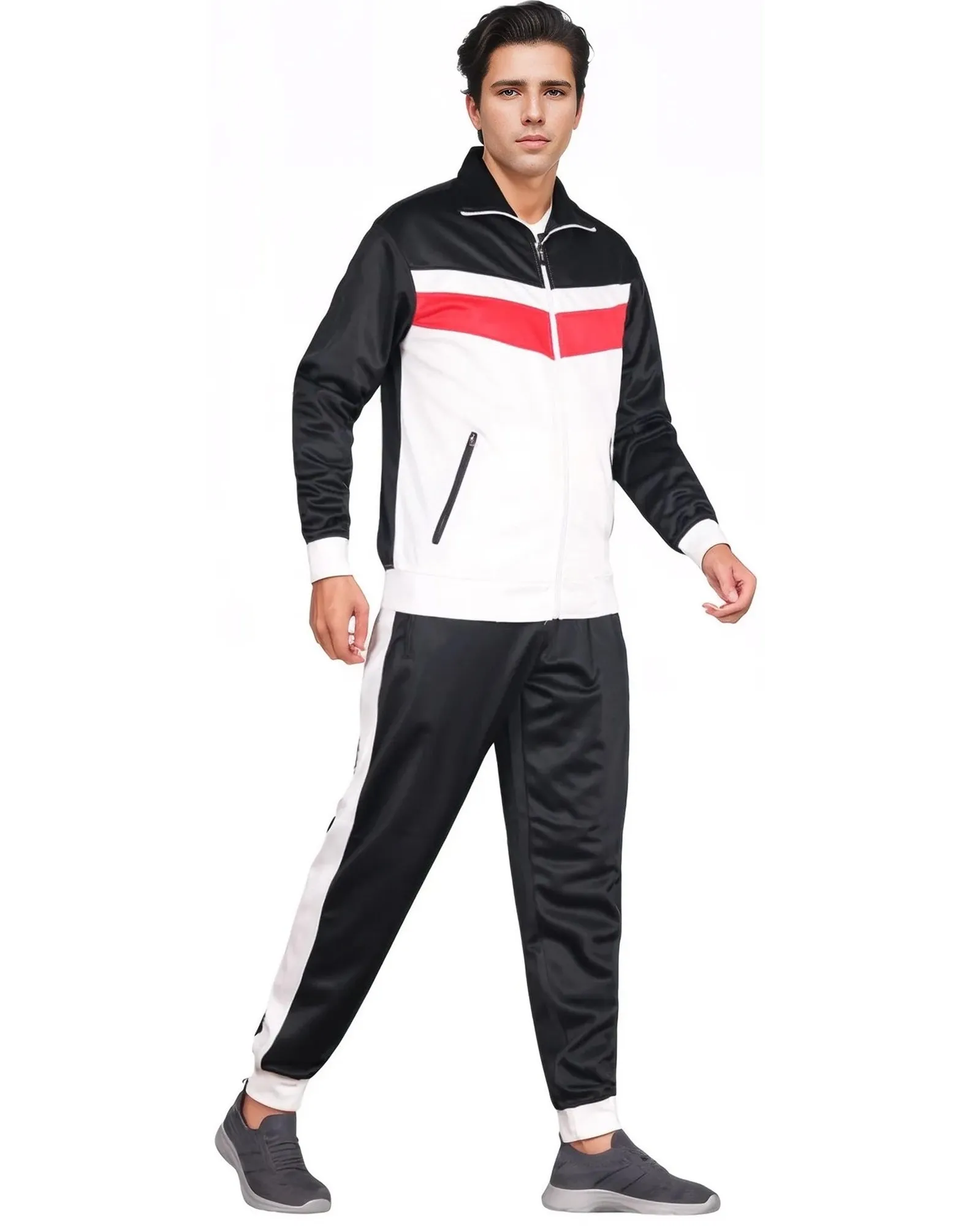 Men's Active Daily wear Tracksuit Jogger Track Jacket & Track Pants Jogging Suit