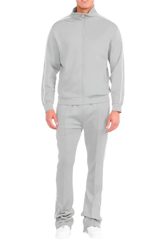 Mens Side Pipe Track Jacket and Pants Set