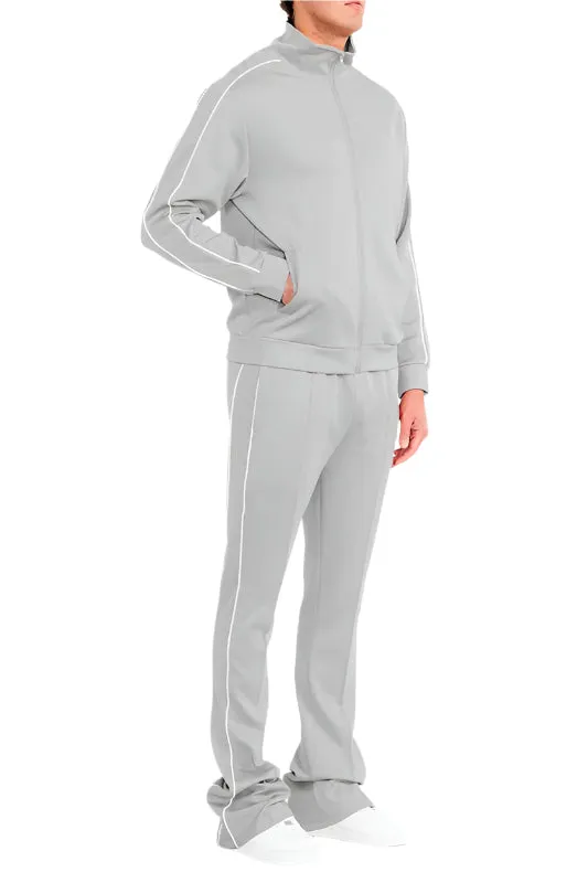 Mens Side Pipe Track Jacket and Pants Set