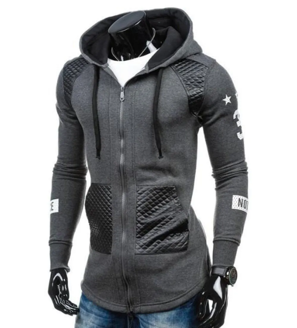 Mens Street Style Biker Hoodie