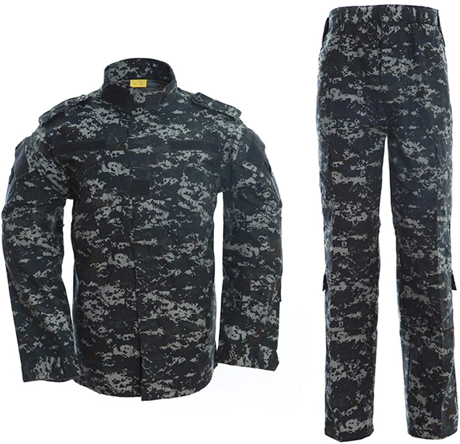 Men's Tactical Jacket and Pants Military Camo Uniform 2PC Set